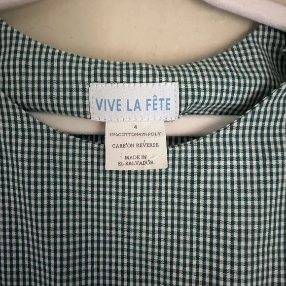 VIVE LA FÊTE Smocked Baylor Bears Dress Size 4 - Picture 5 of 5